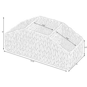 Caja de almacenamiento trapezoidal de 3 compartimentos, hecha a mano con jacinto de agua, ecológica, natural, para decoración del hogar, venta al por mayor desde Vietnam - Product Image 2