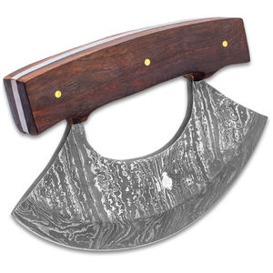 Cuchillo Ulu hecho a mano de Damasco Premium de la mejor calidad con mango de madera de rosa, cuchillo Ulu de cocina, hacha, servicios OEM al por mayor - Product Image 4