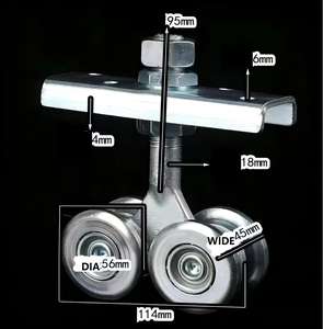 Roulettes de porte coulissante de salle de bain Songyin Kunshen modernes et durables en alliage de zinc <span class=keywords><strong>pour</strong></span> appartement, accessoires de rail de <span class=keywords><strong>rideau</strong></span> - Product Image 2