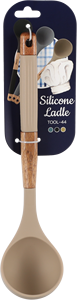 Louche en silicone résistant à la chaleur avec manche en bois, louche à soupe antiadhésive - Product Image 2