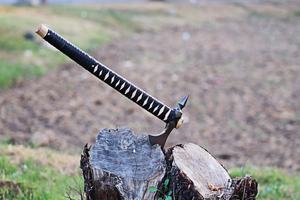 ปลอกหุ้มหนังอย่างดีสำหรับงานประดิษฐ์ทำมือทำจากเหล็กกล้าคาร์บอนสูงด้ามขวานด้ามไม้ขวานปลอกหนังชั้นดีเกรดดีทำด้วยมือตามสั่ง - Product Image 2