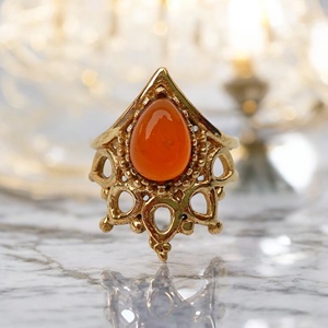 ¡Guau! Anillo de Plata de Ley 925 chapado en oro de 14K de calidad con anillos de diseñador de piedras preciosas cornalina originales Anillos al por mayor - Product Image 2