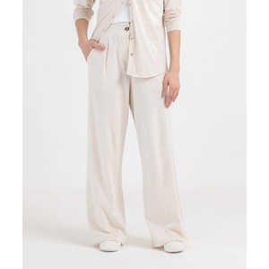 Pantalones acampanados de lino para mujer - Product Image 3