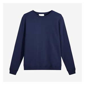 100% coton hommes pull à col rond surdimensionné basiques coton mélangé essentiel pulls 350gsm pour l'automne personnalisé OEM - Product Image 1