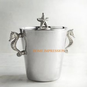 Seau à vin classique Barware en acier inoxydable Silver Ware Bar Seau à bière et à vin du fabricant et fournisseur en Inde - Product Image 1