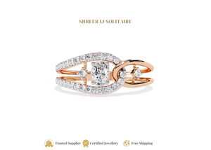 แหวนหมั้นเพชรที่เติบโตในห้องปฏิบัติการสุดหรูมีจรรยาบรรณยั่งยืนสายรัดทอง18K/14K เครื่องประดับเจ้าสาวอินเทรนด์ขายส่ง - Product Image 6