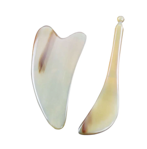 Cuerno de búfalo Gua Sha herramienta facial Belleza Productos para el cuidado de la salud Buena calidad Buffalo Face Horn herramientas de masaje - Product Image 6