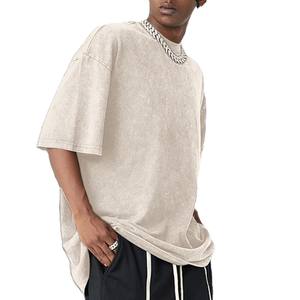 Venta al por mayor personalizado Vintage ácido lavado ecológico Anti-Pilling transpirable 100% algodón camiseta de los hombres de ajuste regular - Product Image 2