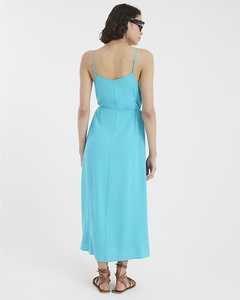 Date Boho solide Maxi robe ample 100% rayonne écologique lâche plage dames pour l'été grande taille décontracté Maxi robe - Product Image 2