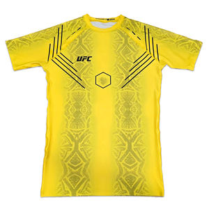 Ensemble de lutte personnalisé pour hommes 2025, tricot extensible 100% polyester, imprimé numérique, léger, respirant, t-shirts + shorts 2 pièces UFC - Product Image 3