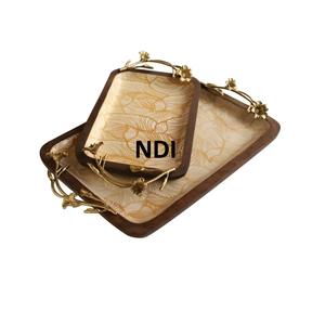 Vajilla Decoración de mesa Bandeja de servicio Cocina Catering Desayuno usado Bandeja de servidor de alimentos Esmalte Acabado Bandeja de servicio - Product Image 2