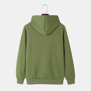 Sweat-shirt pull d'hiver pour femmes sweat à capuche en coton de haute qualité Logo en relief couleur unie doublure en polaire col à capuche approvisionnement ODM - Product Image 5