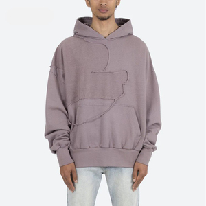 Vintage wash color block hoodies men high quality oversize <b>jumper</b> cotton blank hoodie - Product Image 1