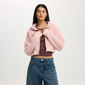 Sudaderas con Capucha para Mujer a la Moda, de Lujo, con Cremallera Completa, Sudadera Corta de Algodón Orgánico con Logotipo Personalizado - Product Image 1