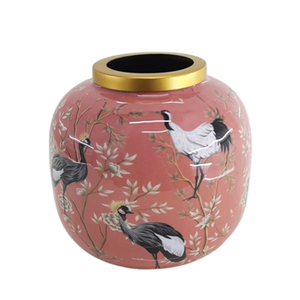 Table Top Décoration Fer Métal Fleur Vase Autocollant Émail Et Or Couleur Taille Standard Pot De Fleur Pour La Décoration De La Maison - Product Image 2