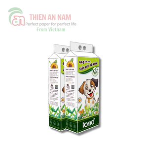 22gsm กระดาษ2ชั้นแบบนิ่มสำหรับแขวนปรับแต่งได้ดูดซับน้ำได้ดีเนื้อเยื่อไม้บริสุทธิ์600แผ่นจากเวียดนาม - Product Image 1