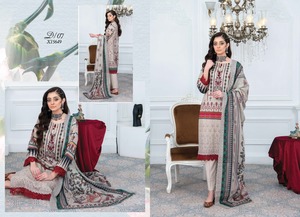 Haute qualité dames pakistanaise Shalwar Kameez exportation qualité coton/pelouse brodé costumes grande taille caractéristiques - Product Image 2