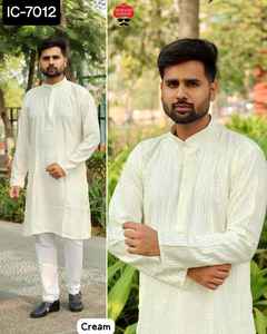 Indian <b>Men's</b> Wear Traditional Ready to Wear Fancy Kurta with Embroidery and Sequence Work <b>Mens</b> Wear Kurta with Wholesale Price - Product Image 1