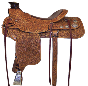 Selles Western Premium faites à la main pour chevaux Wade Tree Fork Roping Ranch Work Leather Equestrian Trail Tack Set - Product Image 1