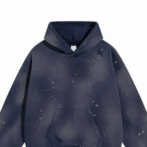 Sweat-shirt à capuche pour homme 100% délavé à l'acide, surdimensionné, personnalisable, streetwear vintage, sweat-shirt en molleton français pour homme, en coton, sweat-shirt pour homme - Product Image 6