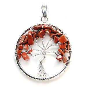 ราคาถูกบนโซฮาอาเกตธรรมชาติสีแดงแจสเปอร์ต้นไม้แห่งชีวิตจี้ปกป้องหินธรรมชาติเครื่องประดับรากจักระ - Product Image 1