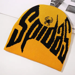 Double-sided Letters New Hot Selling Handmade 100% Acrylic Jacquard Beanie Trendy Knitted <b>Hat</b> for Men and <b>Women</b> <b>Winter</b> <b>Hat</b> Warm - Product Image 6