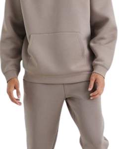 Ensemble survêtement pour homme en molleton marron mocha, sweat à capuche et pantalon de jogging slim, décontracté d'hiver, sweat à capuche, pantalon, streetwear pour homme - Product Image 6