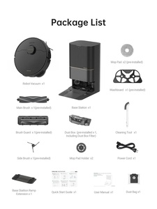 Aspirateur robot authentique DREA ME X40 Ultra avec serpillière amovible et relevable, 3,2 L, noir - Product Image 2