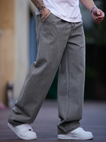 Jean Homme Formel Chic Décontracté Taille Mi-Haute Style Urbain Nouvelle Collection Printemps/Été 2025 Lavé Écologique Respirant Polyvalent