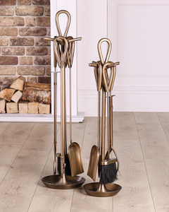 Ensemble d'outils de cheminée de meilleure qualité Kit d'accessoires d'extérieur modernes noirs en fer forgé pour l'intérieur - Product Image 6