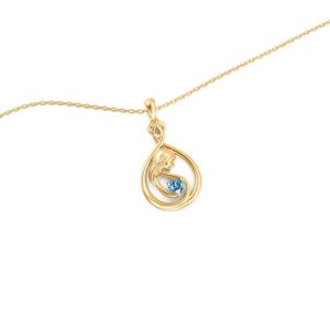 Collier personnalisé Jeulia en or rose pour jeune maman avec pierre de naissance en forme de cœur et accent diamant - Product Image 3