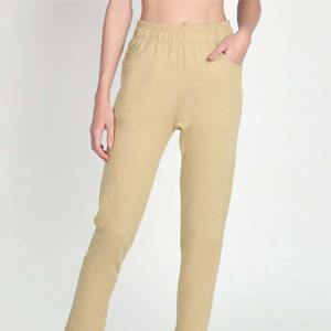 Pantalones de chándal ajustados modernos para mujer con cintura elástica Moda de invierno elegante y cómoda con estilo frontal plano y bolsillos - Product Image 5