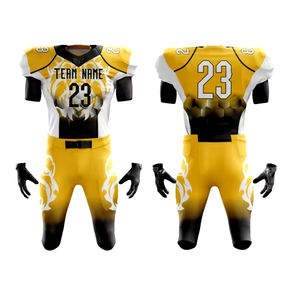 Jersey de fútbol Camiseta corta sublimada para jóvenes adultos Fútbol Jersey Uniforme Tela Desgaste personalizado Camiseta de fútbol americano - Product Image 1