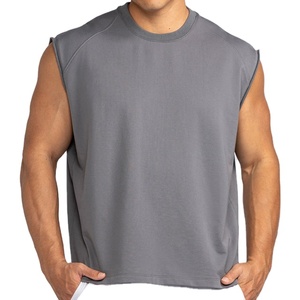 OEM Activewear Sports Gym <b>Singlet</b> Plus Size Longline Fitness Athletic Summer Fit Round Neck Solid Color Custom Logo Tank Top - Product Image 1