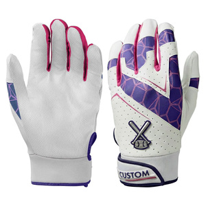 Gants de frappe de baseball et de softball en gros, paume en cuir véritable, protection contre les impacts, ajustement flexible, design personnalisé, option de couleur - Product Image 1