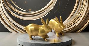 Estatua de conejo de latón de animales decorativos para el hogar y la Oficina, fengshui chino, figuritas coleccionables hechas a mano (conejo) - Product Image 4