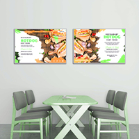Boîte à lumière LED rectangulaire portable en aluminium ultra-mince, moderne, sur mesure (OEM/ODM), avec option de suspension ou de fixation murale, pour affiches et photos décoratives