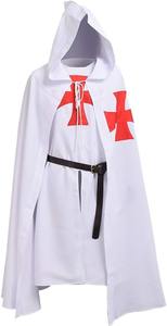 Túnica Masónica de San Tomás de Acon, Mezcla de Algodón/Poliéster, Tela Superior, Cinta Moiré, Cruz de los Caballeros Templarios - Product Image 5