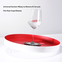 Gobelet à vin moderne de luxe 440 ml incassable, sans BPA, en plastique réutilisable, transparent avec aimant pour yachts