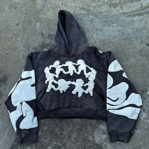 เสื้อฮู้ดขนแกะสีแดงสุดเทรนดี้ ซิปหน้า แถบข้างสีขาว ดีไซน์ทันสมัย เป็นมิตรกับสิ่งแวดล้อม น้ำหนักเบา เหมาะสำหรับฤดูหนาว สีพื้น ยูนิเซ็กส์ สไตล์สตรีท - Product Image 2