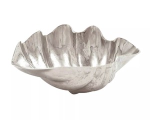 Bol en forme de coquille d'huître en métal, décoration de table, bol à fruits secs en aluminium, luxe, logo laser, poli, écologique, marque - Product Image 1