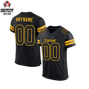 Wholesale Custom Made American Football Soccer Jersey Breathable <b>Mesh</b> <b>Short</b> Sleeve Sports Wear Plus Size Printed Sublimation - Product Image 5