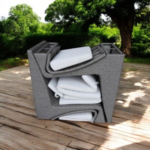 Ensemble de mobilier d'extérieur moderne le plus vendu 2025 canapé de jardin Love Net cadre en aluminium ensembles de transats en rotin pour hôtels utilisation de jour en plein air - Product Image 5