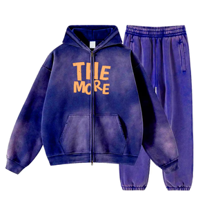 Survêtements de course évasés d'hiver en coton pour hommes, survêtement à capuche de nouveau style, ensemble de sweat à capuche streetwear, meilleures ventes - Product Image 5