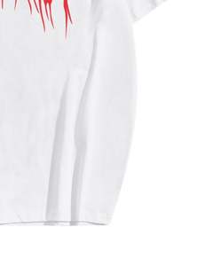 Custom <b>Men</b> <b>White</b> Horror Text Graphic Print Oversized T <b>Shirt</b> Gothic Streetwear Cotton <b>Short</b> <b>Sleeve</b> Casual Loose Fit Fashion Tee - Product Image 6