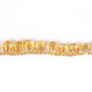 Haute Haute Lâche En Forme De Poire Citrine Pierre Naturel Jaune Gemme Taille Libre Fabrication De Bijoux Tiers Certifié En Gros - Product Image 3