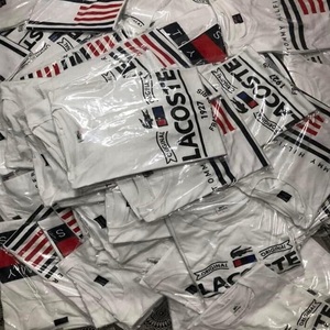 T-shirt d'Été en Coton pour Homme Déstockage de Marque Motifs Imprimés et Broderie 3D T-shirts Décontractés Haut Grammage Stock de Vêtements pour Homme - Product Image 1