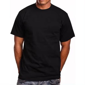 Stock para hombre, ropa a granel con impresión de logotipo personalizado de secado rápido 100% camisetas de algodón pesado Unisex de manga corta para hombre de gran tamaño sólido - Product Image 1