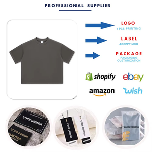 เสื้อยืดผู้ชายโอเวอร์ไซส์230กรัมเสื้อครอปผ้าฝ้าย100% แนวสตรีทเสื้อครอปไซส์ออกแบบโลโก้ได้ตามต้องการ - Product Image 2