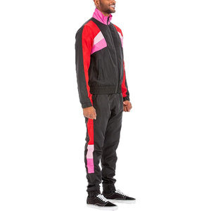 Ensemble de survêtement pour homme en nylon/coton de haute qualité avec logo personnalisé, coupe-vent imprimé pour l'hiver, streetwear respirant et à séchage rapide, 2 pièces - Product Image 2